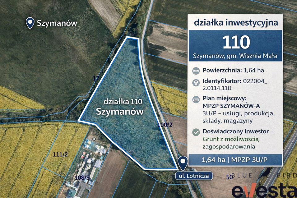 Działka inwestycyjna Szymanów