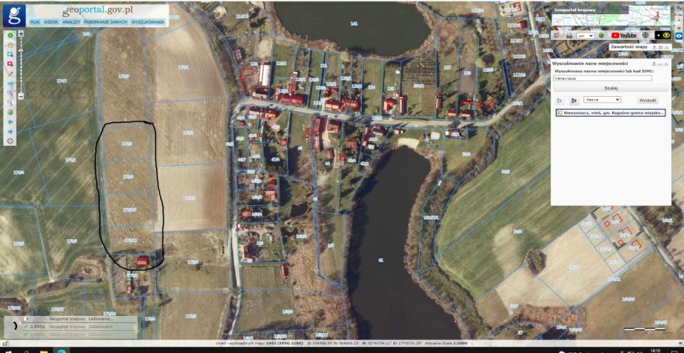 Działka rolna Nienawiszcz