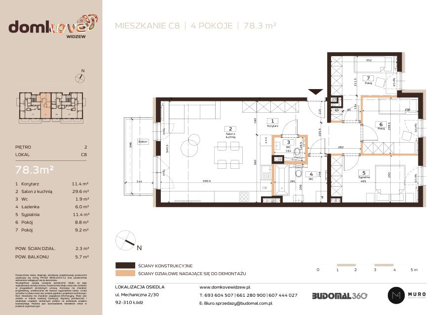 Mieszkanie Widzew-Wschód, ul. Mechaniczna 2/30