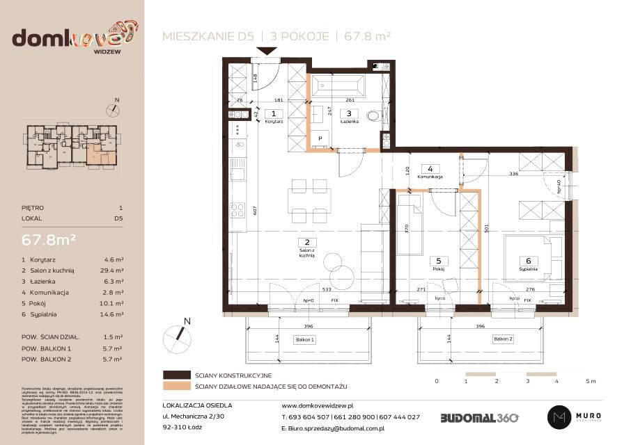 Mieszkanie Widzew-Wschód, ul. Mechaniczna 2/30