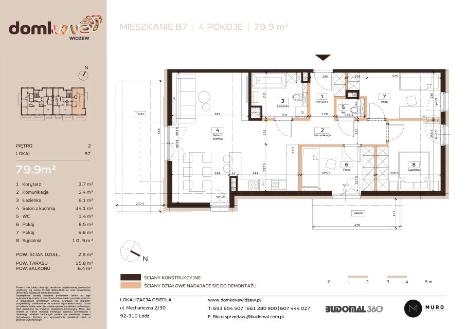 Mieszkanie Widzew-Wschód, ul. Mechaniczna 2/30