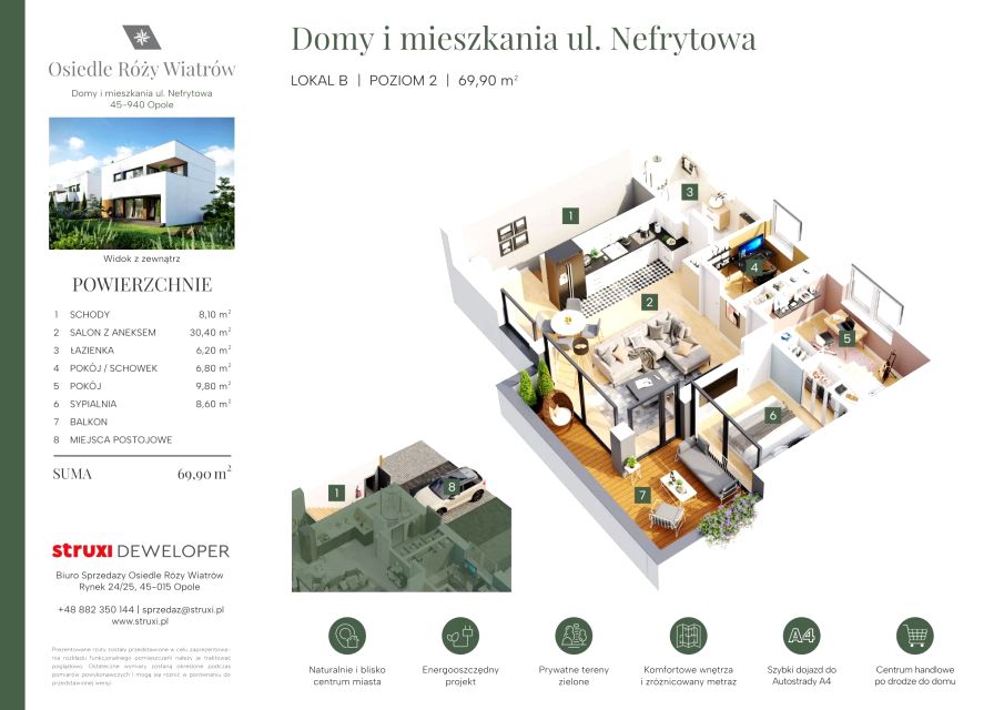 Mieszkanie Chmielowice, ul. Róży Wiatrów