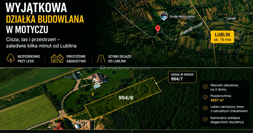 Działka przy lesie