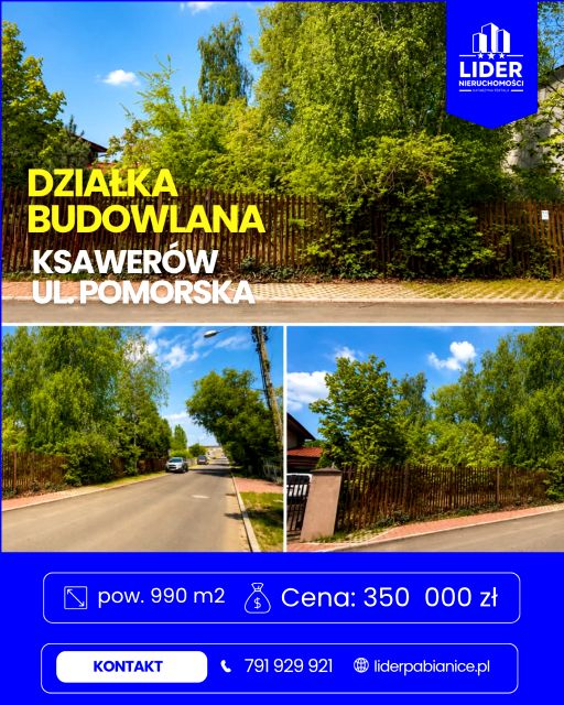 Działka budowlana Ksawerów ul.Pomorska