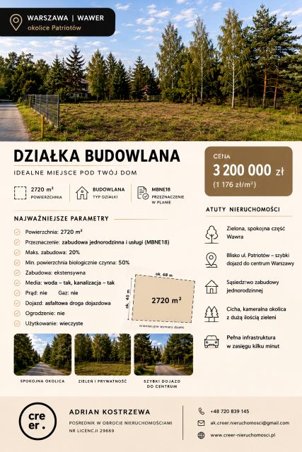Działka budowlana Warszawa
