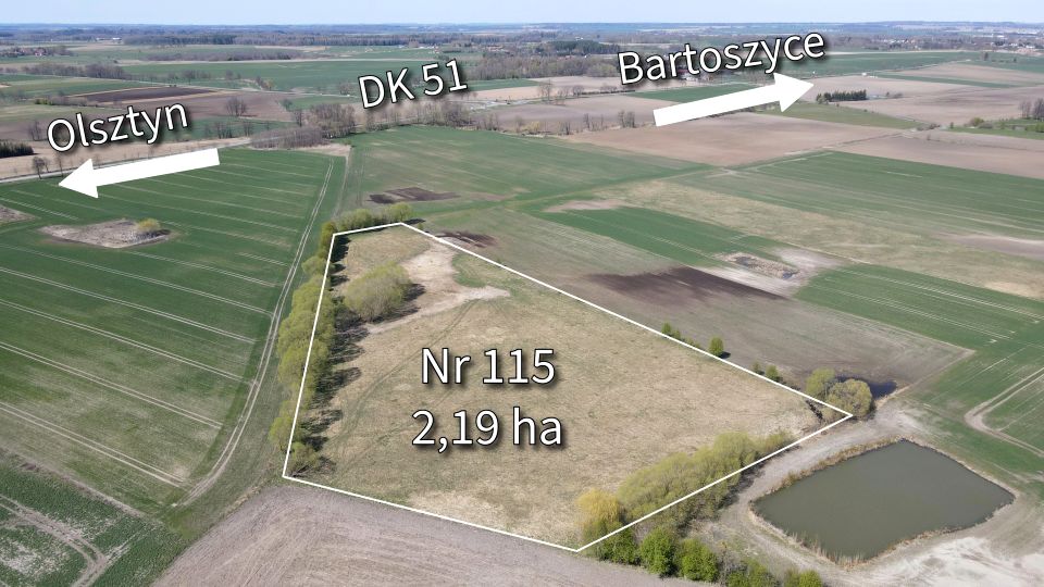 Działka rolna Bartoszyce