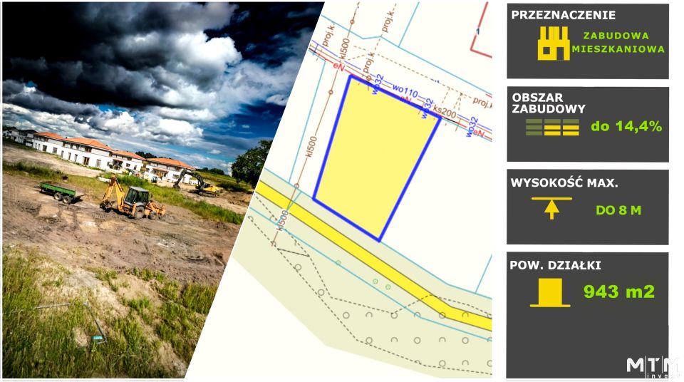Działka budowlana Kościno sprzedam