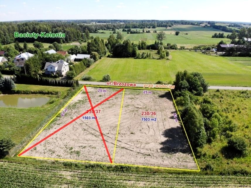 Działka budowlano-rolna Baciuty-Kolonia