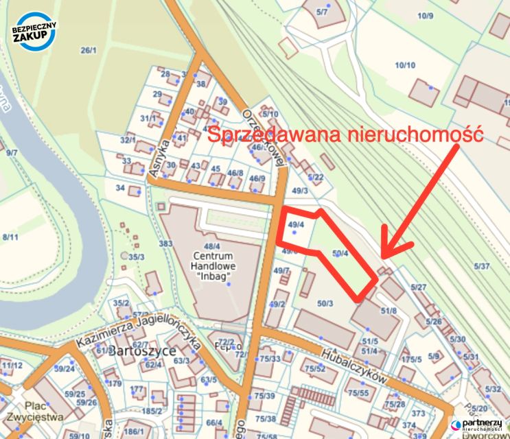 Działka inwestycyjna Bartoszyce