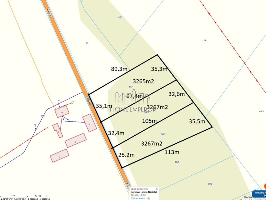 Działka rolna Borkowo