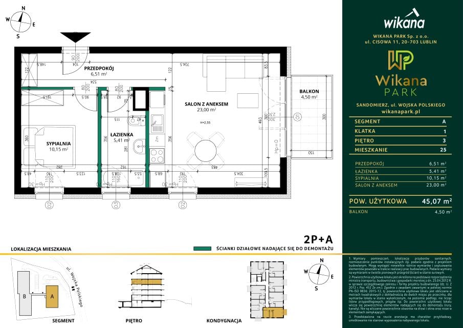 Mieszkanie na sprzedaż, 2 pokoje, 45 m², Sandomierz