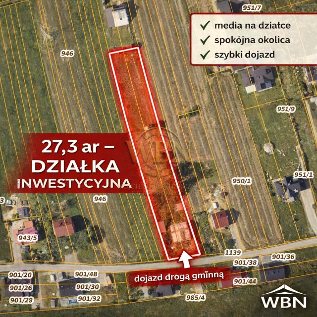 Działka inwestycyjna Zaskale