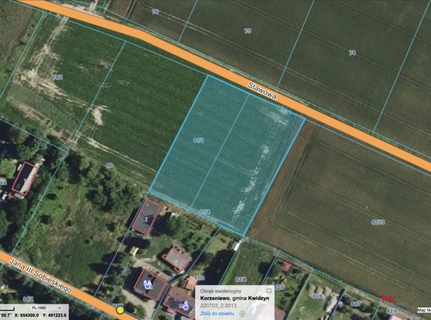 Działka rolna Korzeniewo