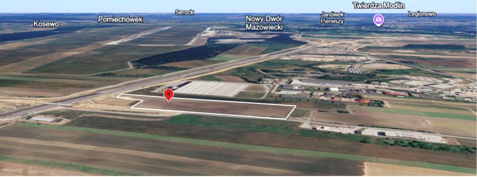 Działka usługowa Zakroczym