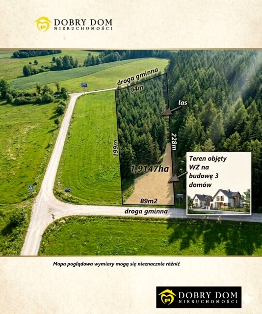 Działka budowlano-rolna Iwanki