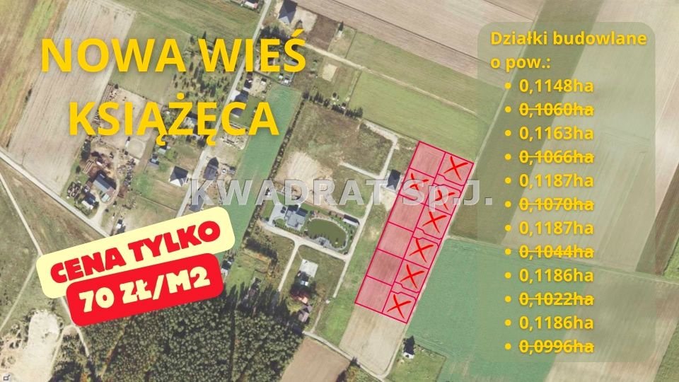 Działka inwestycyjna Nowa Wieś Książęca
