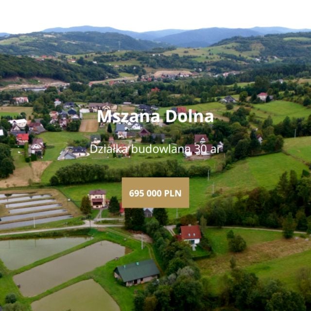 Działka budowlana Mszana Dolna