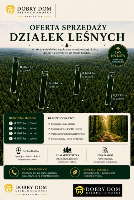 Działka leśna Poniatowicze