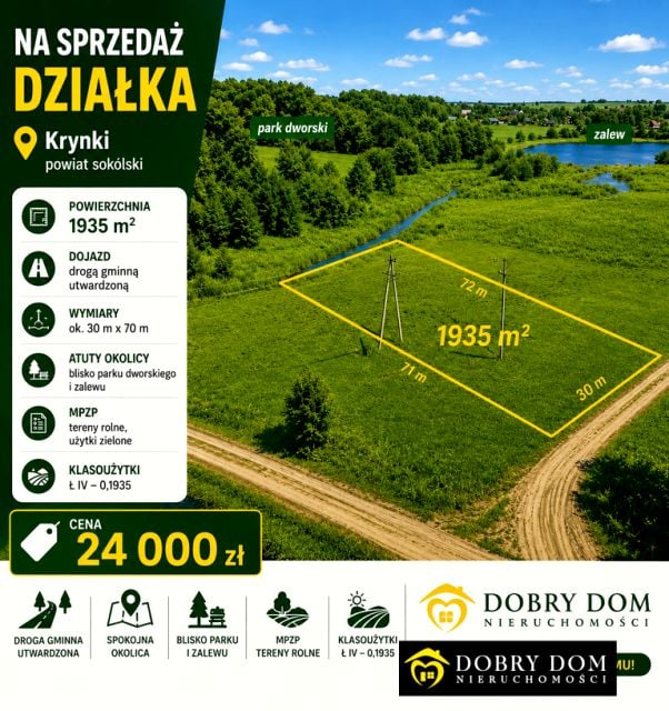Działka rolna Krynki