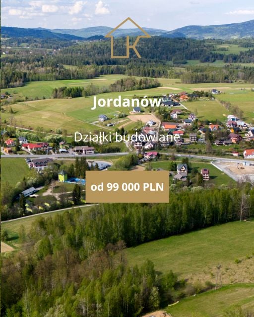 Działka budowlana Jordanów