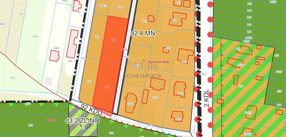 Działka budowlana Komorów