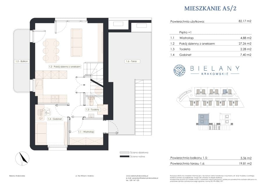 Mieszkanie Bielany, ul. Na Wirach 35