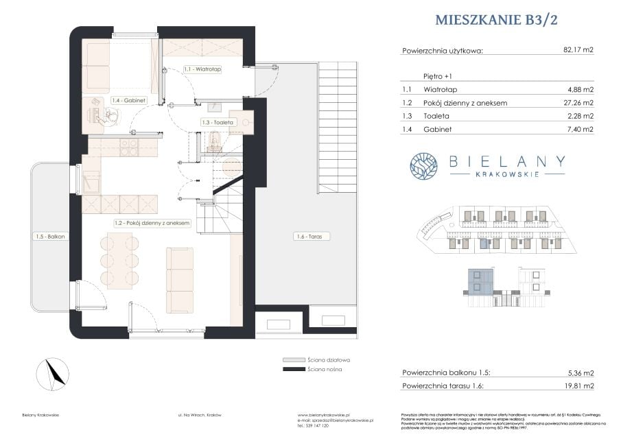 Mieszkanie Bielany, ul. Na Wirach 35