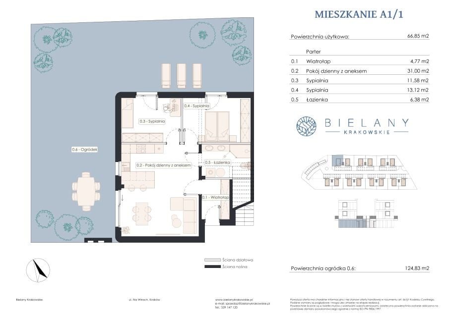 Mieszkanie Bielany, ul. Na Wirach 35