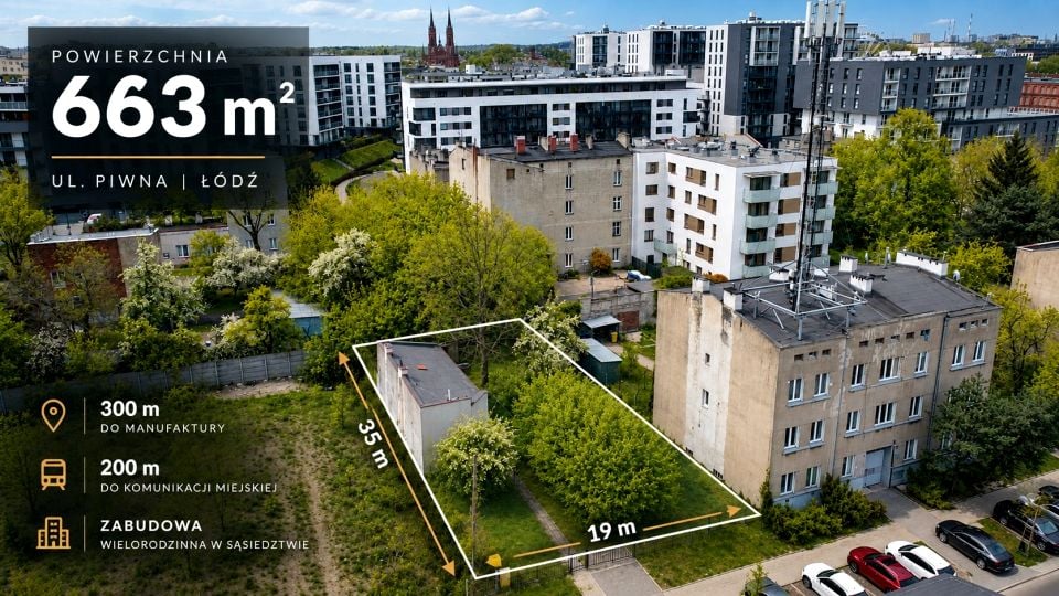 Działka inwestycyjna, ul. Piwna