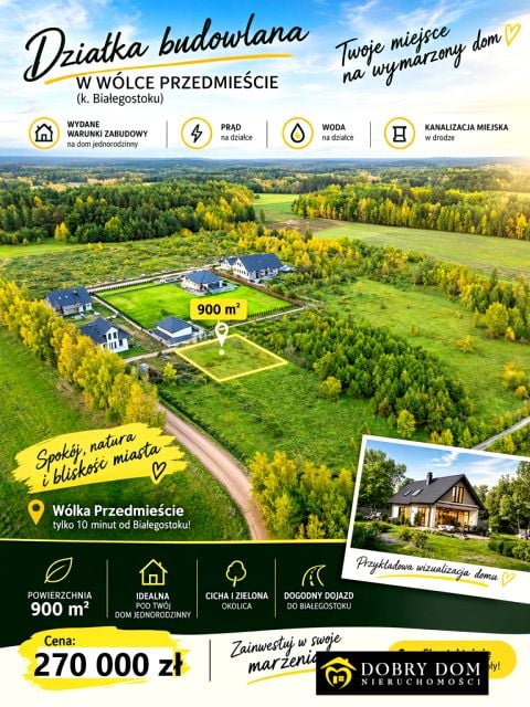 Działka przy lesie