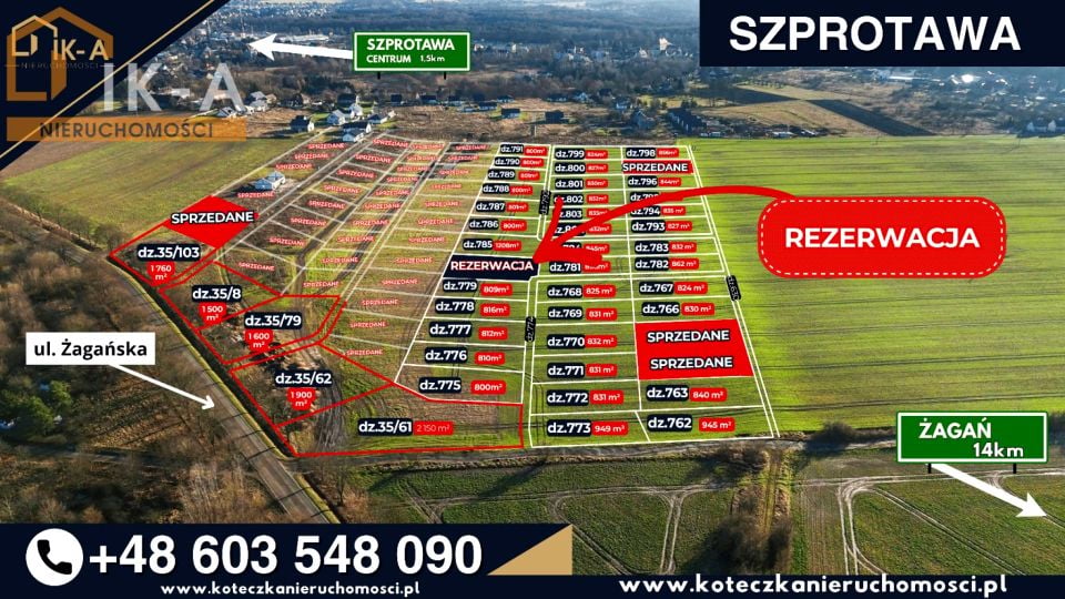 Działka budowlana Szprotawa