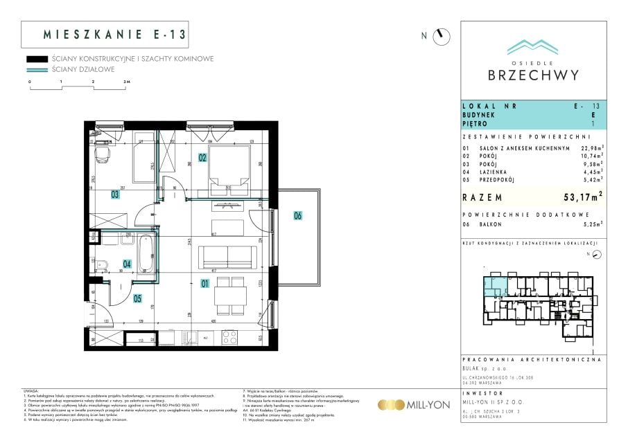 Mieszkanie w Pruszkowie 53,17 m² z rynku pierwotnego