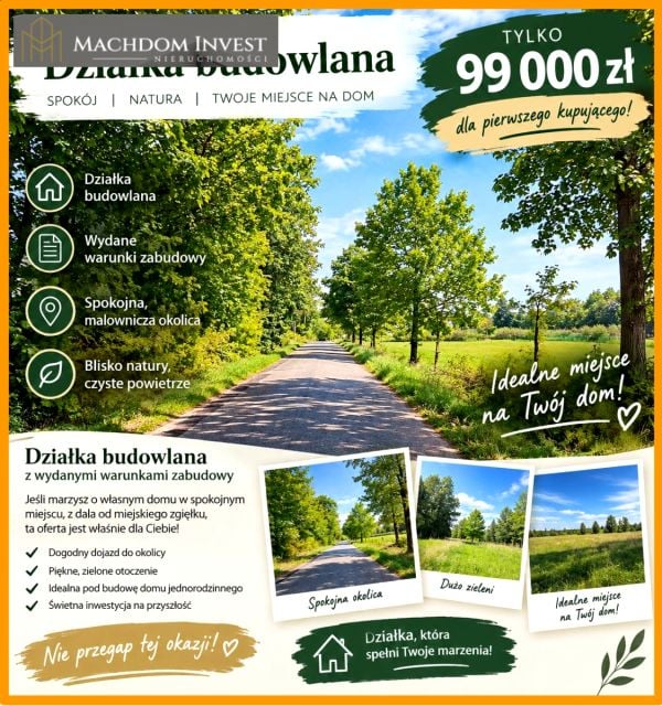 Działka budowlana Bobrowo sprzedam
