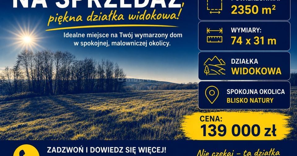 Działka budowlana Jedlicze