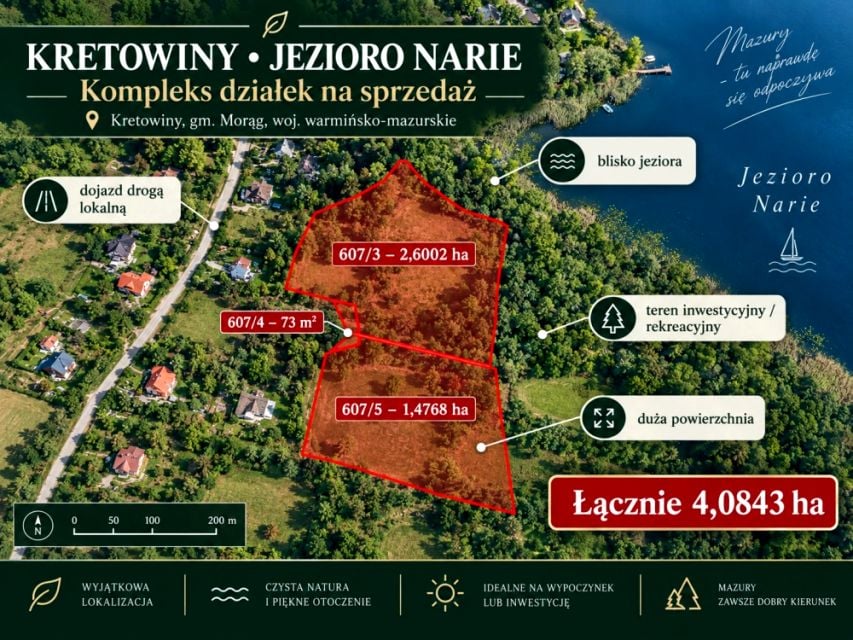 Działka inwestycyjna Kretowiny