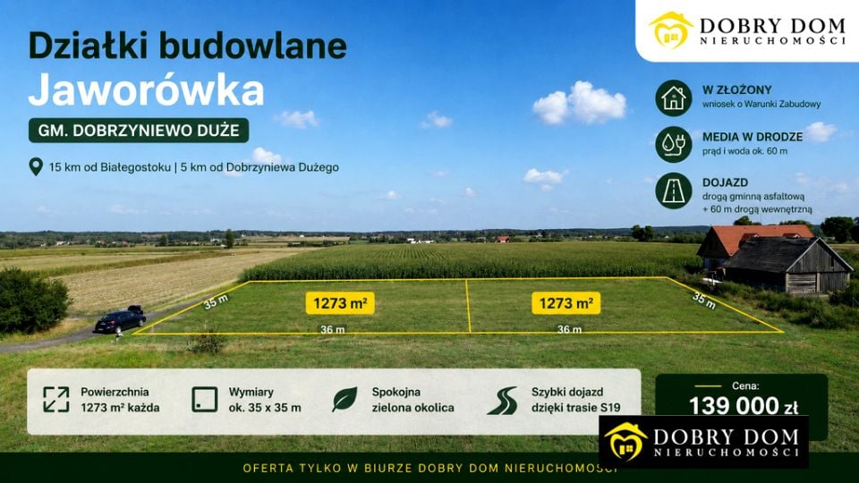 Działka budowlana Jaworówka