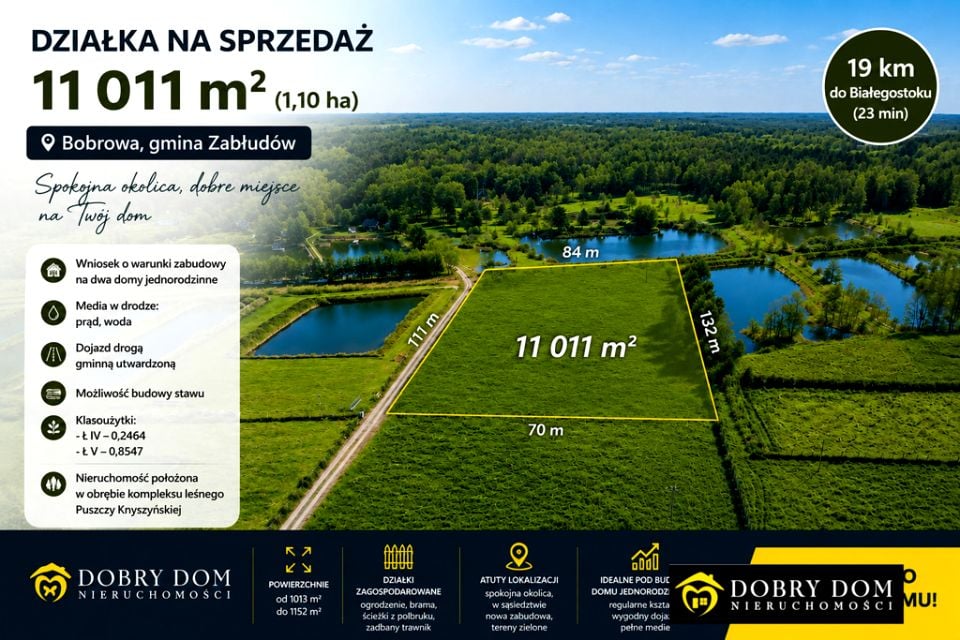 Działka budowlana Bobrowa