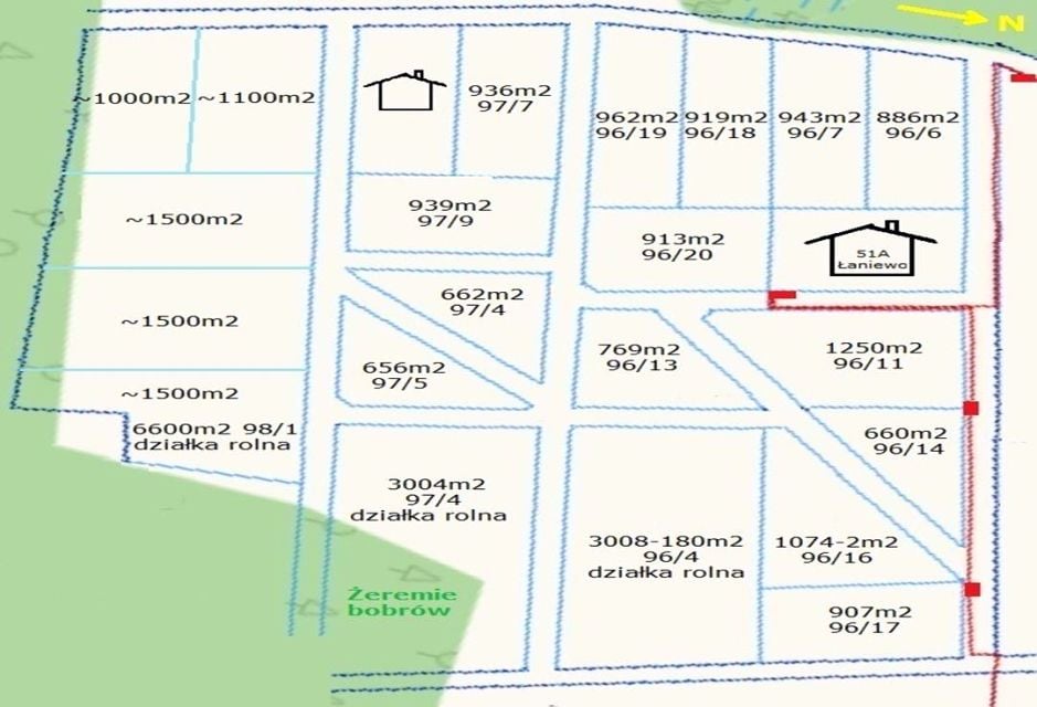 Działka budowlana Łaniewo