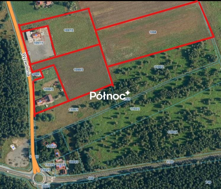 Sprzedam działkę Wykroty - 54 003 m²