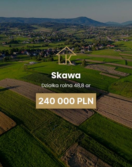 Działka rolna Skawa