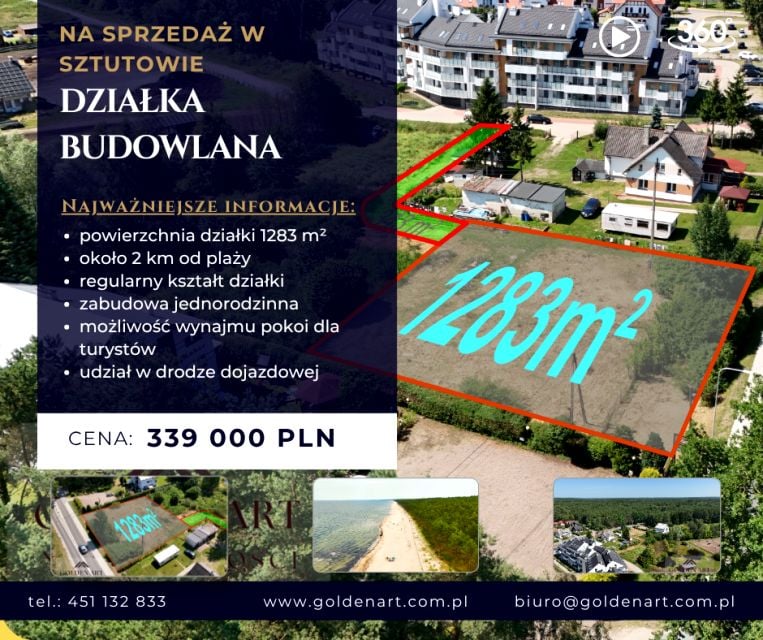 Działka budowlana Sztutowo