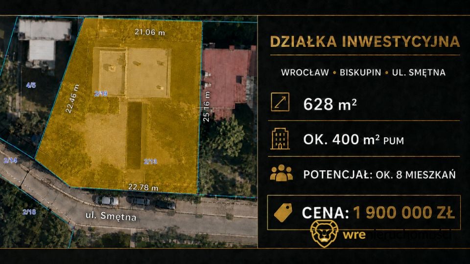 Działka usługowa Wrocław