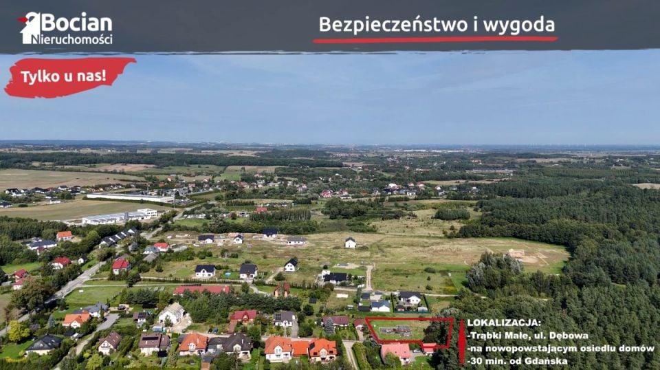 Działka budowlana Trąbki Małe