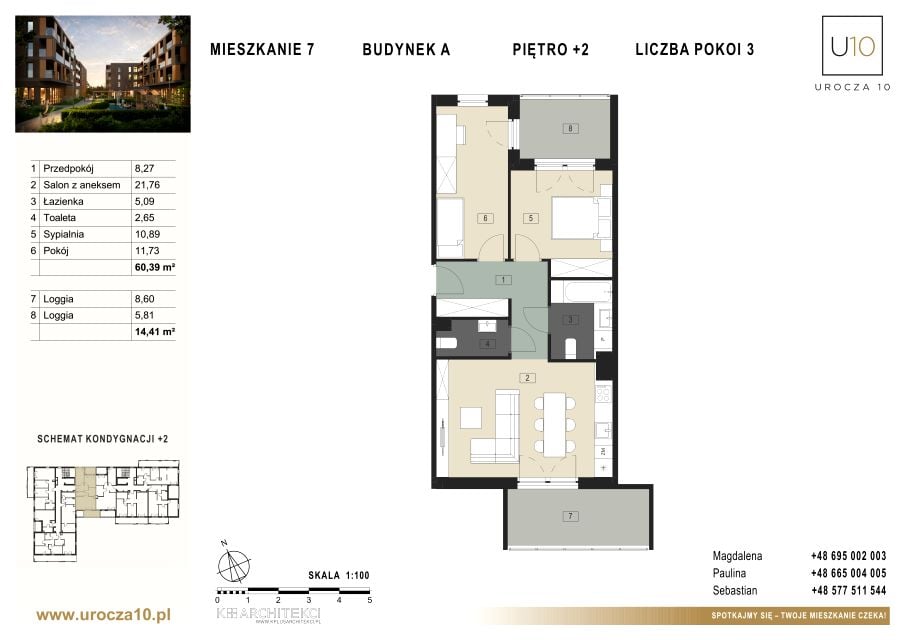Mieszkanie Drabinianka, ul. Urocza 10