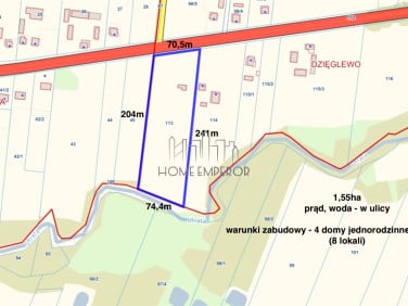 Pusta działka Dzięglewo