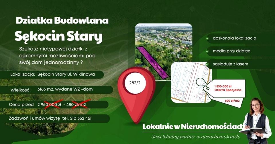 Działka budowlana Sękocin Stary