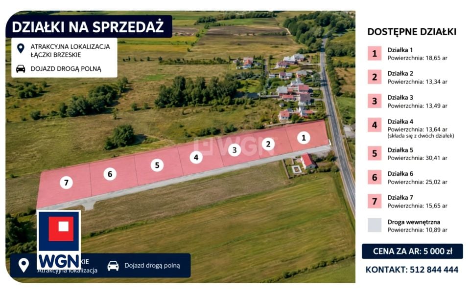 Działka Łączki Brzeskie