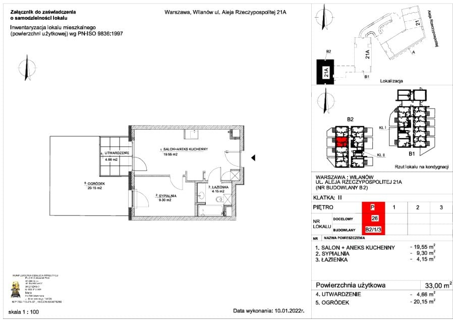 Mieszkanie Miasteczko Wilanów, Rzeczypospolitej 21, 21A