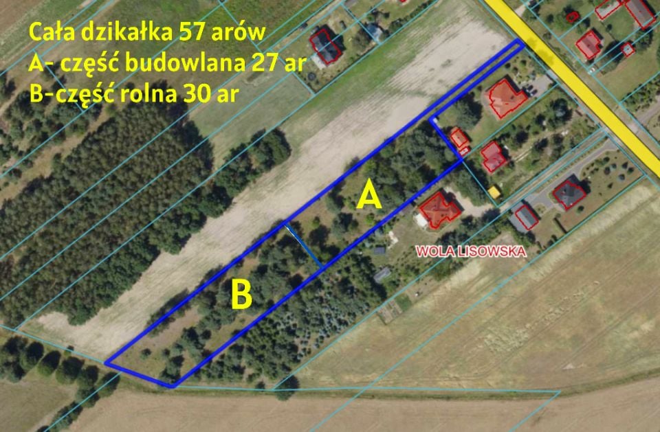 Działka budowlano-rolna Wola Lisowska