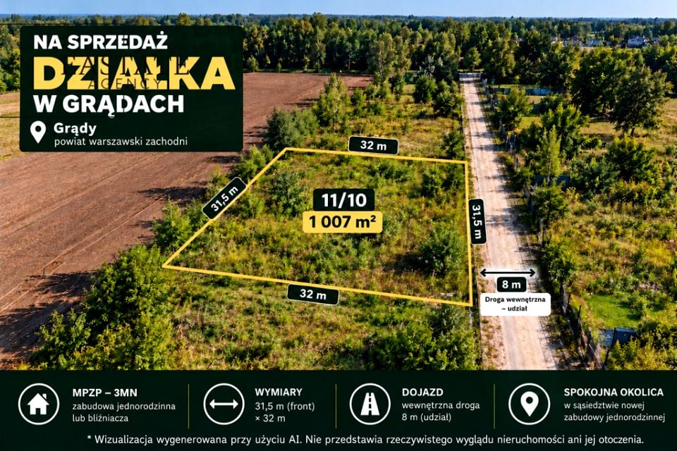 Działka budowlana Grądy